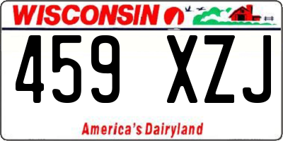 WI license plate 459XZJ