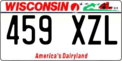 WI license plate 459XZL