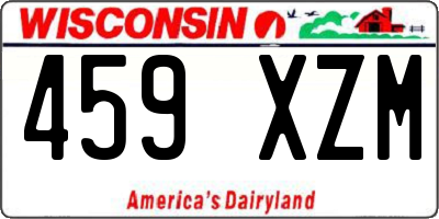 WI license plate 459XZM