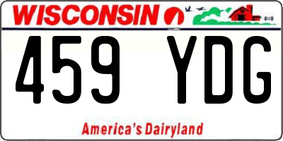 WI license plate 459YDG