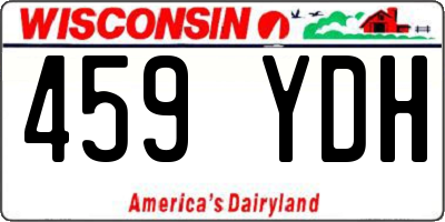 WI license plate 459YDH