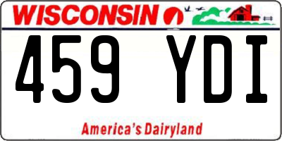 WI license plate 459YDI