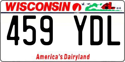 WI license plate 459YDL