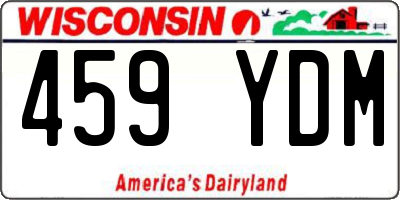 WI license plate 459YDM