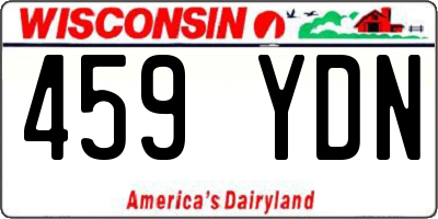 WI license plate 459YDN
