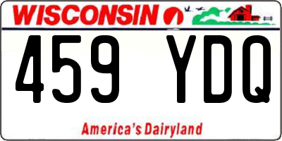 WI license plate 459YDQ