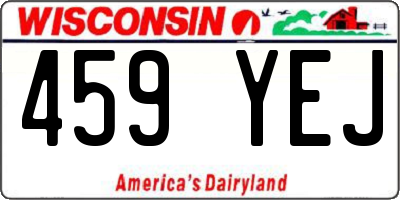 WI license plate 459YEJ