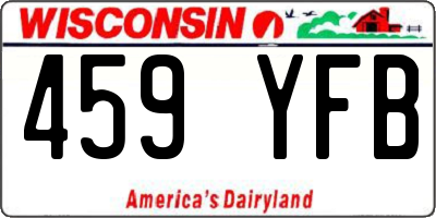 WI license plate 459YFB