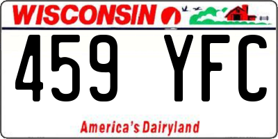 WI license plate 459YFC