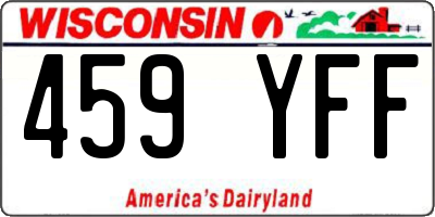WI license plate 459YFF
