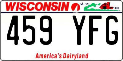 WI license plate 459YFG