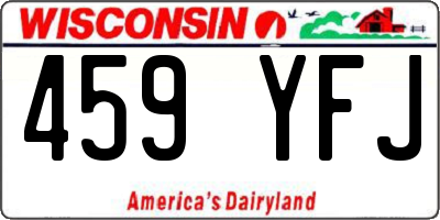 WI license plate 459YFJ