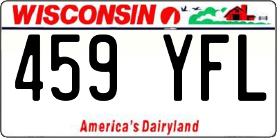 WI license plate 459YFL