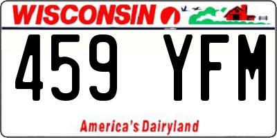 WI license plate 459YFM