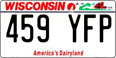 WI license plate 459YFP