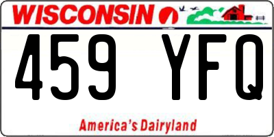 WI license plate 459YFQ