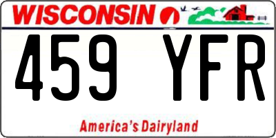 WI license plate 459YFR