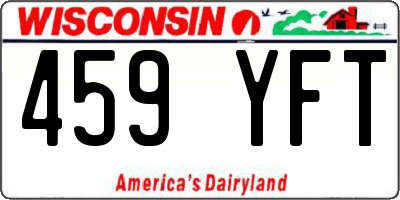 WI license plate 459YFT