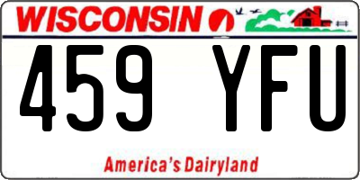 WI license plate 459YFU