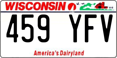 WI license plate 459YFV