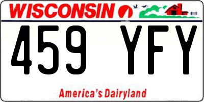 WI license plate 459YFY