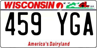 WI license plate 459YGA