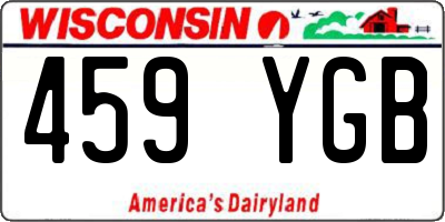 WI license plate 459YGB