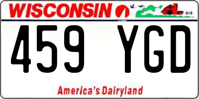WI license plate 459YGD