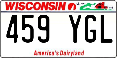 WI license plate 459YGL