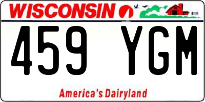 WI license plate 459YGM
