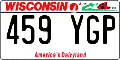WI license plate 459YGP
