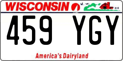 WI license plate 459YGY