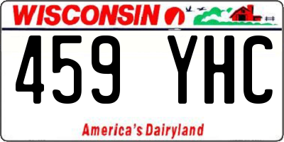 WI license plate 459YHC