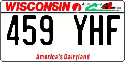 WI license plate 459YHF