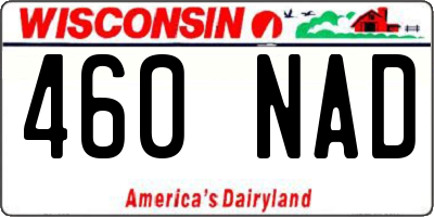 WI license plate 460NAD