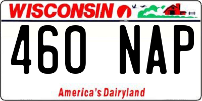 WI license plate 460NAP