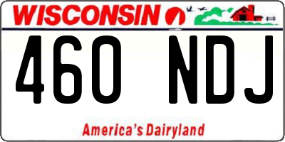 WI license plate 460NDJ