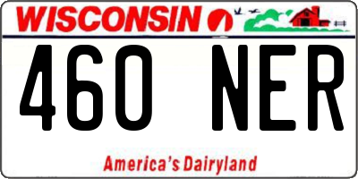 WI license plate 460NER