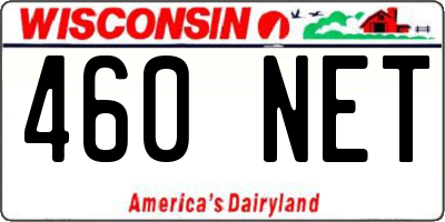 WI license plate 460NET
