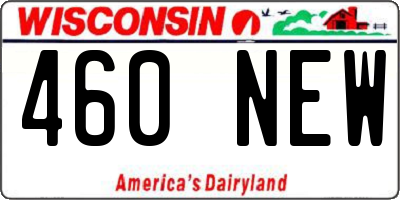 WI license plate 460NEW