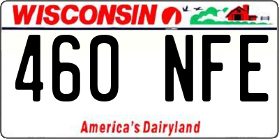 WI license plate 460NFE