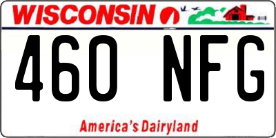 WI license plate 460NFG