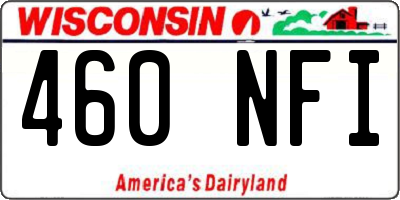 WI license plate 460NFI