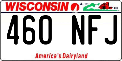 WI license plate 460NFJ