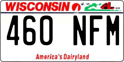 WI license plate 460NFM