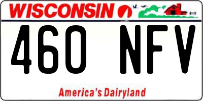 WI license plate 460NFV