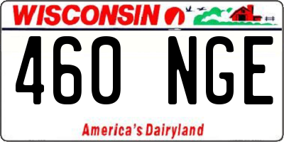 WI license plate 460NGE