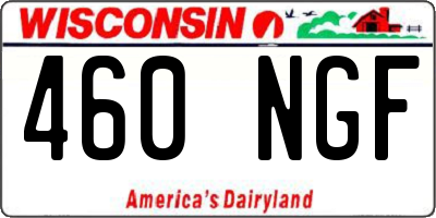 WI license plate 460NGF