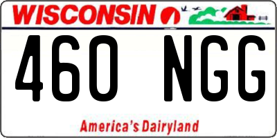 WI license plate 460NGG