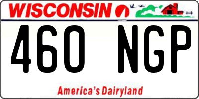 WI license plate 460NGP